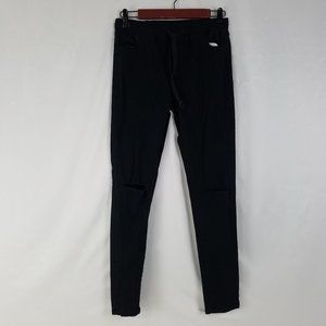 So Perla Jeans Womens‎ Medium Low Rise Jegging Distressed Dark Wash Black Denim